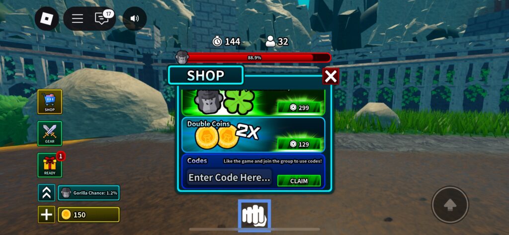 Gorilla vs humans codes