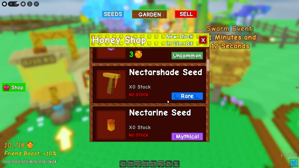 honey shop grow a garden