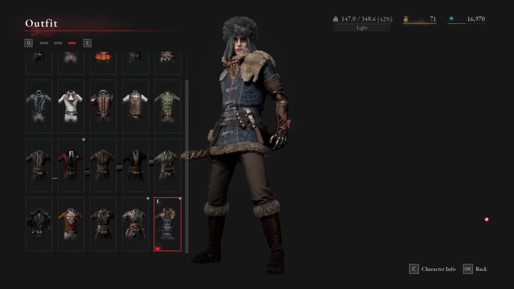 Winter's Hunting outfit lies of p