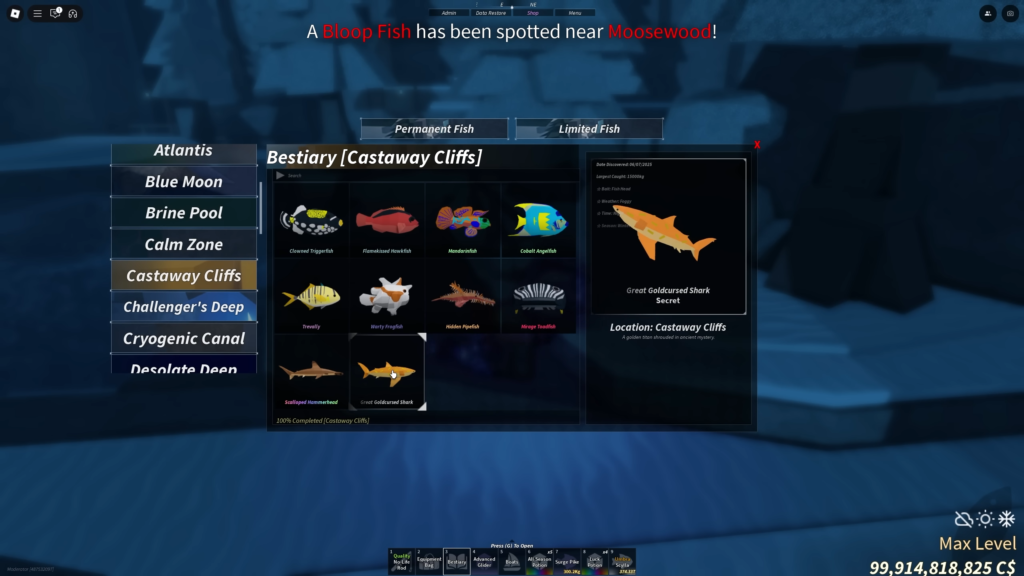castaway cliffs bestiary fisch